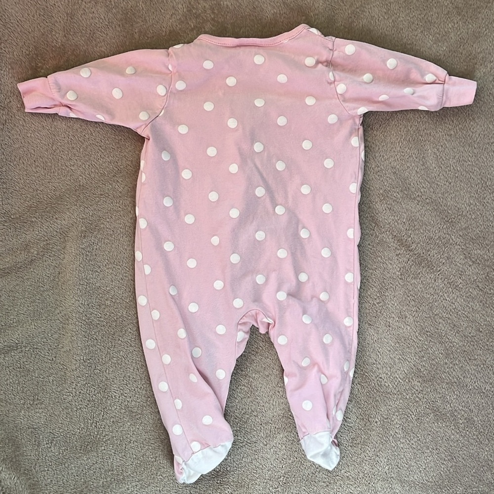 🩷2 for 10$🩷 Gerber Organic Cotton Baby Girl Sleeper, Size 0-3 Months - Picture 8 of 8